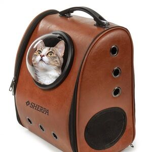 Tan Cat Carrier Backpack